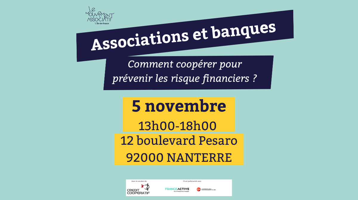 [SAVE THE DATE] Associations et banques : Comment coopérer et prévenir les risques financiers